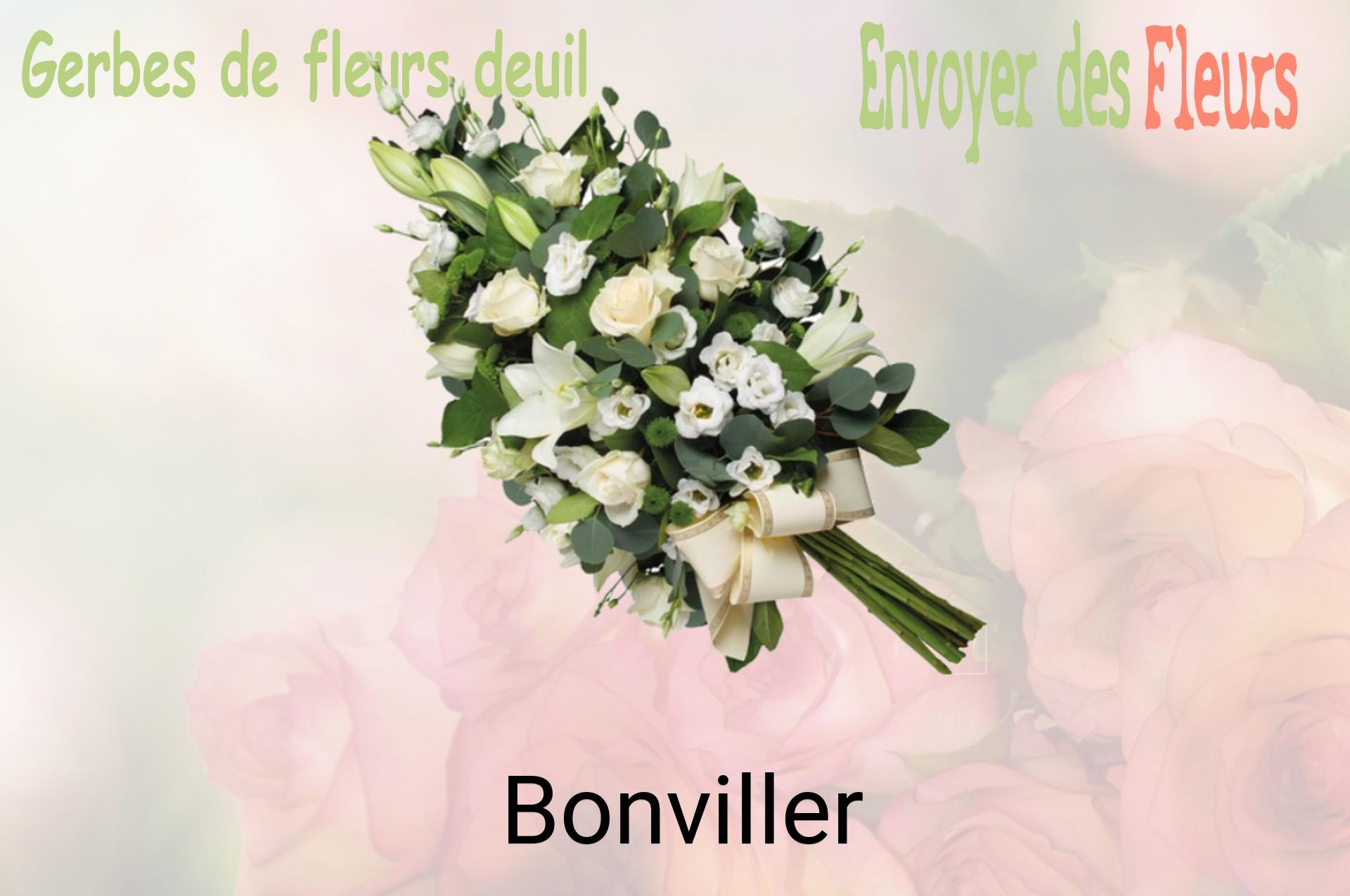 Gerbe de fleurs de deuil livrée à Bonviller